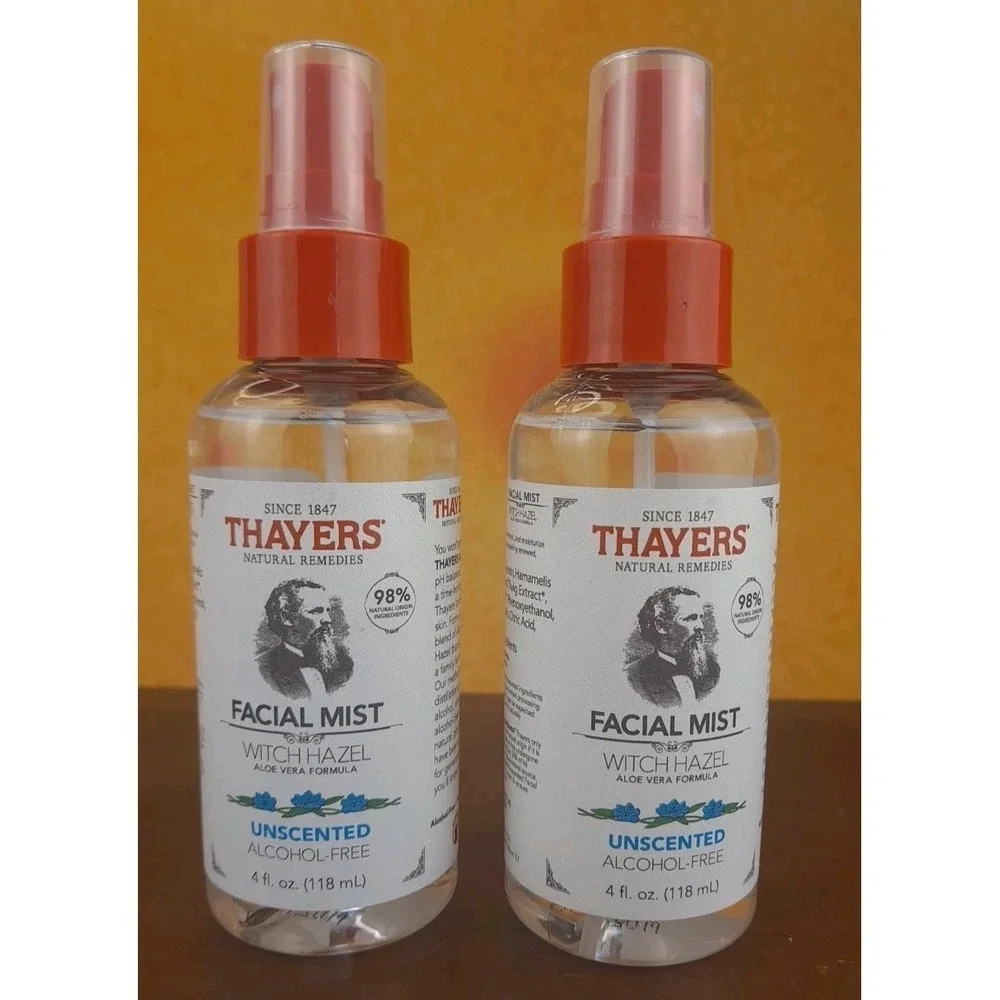 2X Thayers Facial Mist‎ Witch Hazel Aloe Vera Formula • 3oz Spray • Unscented
